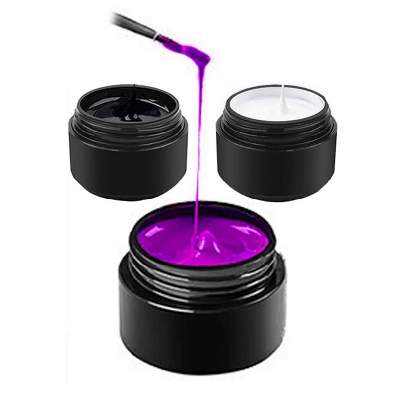 

3pcs Home Salon Abstract Design Easy Apply Makeup Checkered Masquerade Luminous Spider Nail Gel Set Polish Painted Party Cosplay