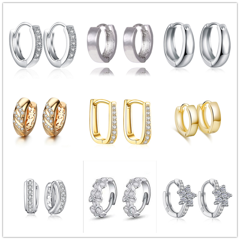 

SHUANGR 32 Pairs Different Style Punk Geometric Metal Small Circle Hoop Earrings for Womens Girls Fashion Jewelry