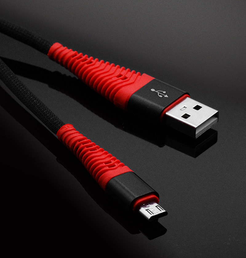 

High resistance USB Cable 1m 3ft 2A charging sync data charge cord usb type C cables for phone S10 NOTE 10 plus, Red