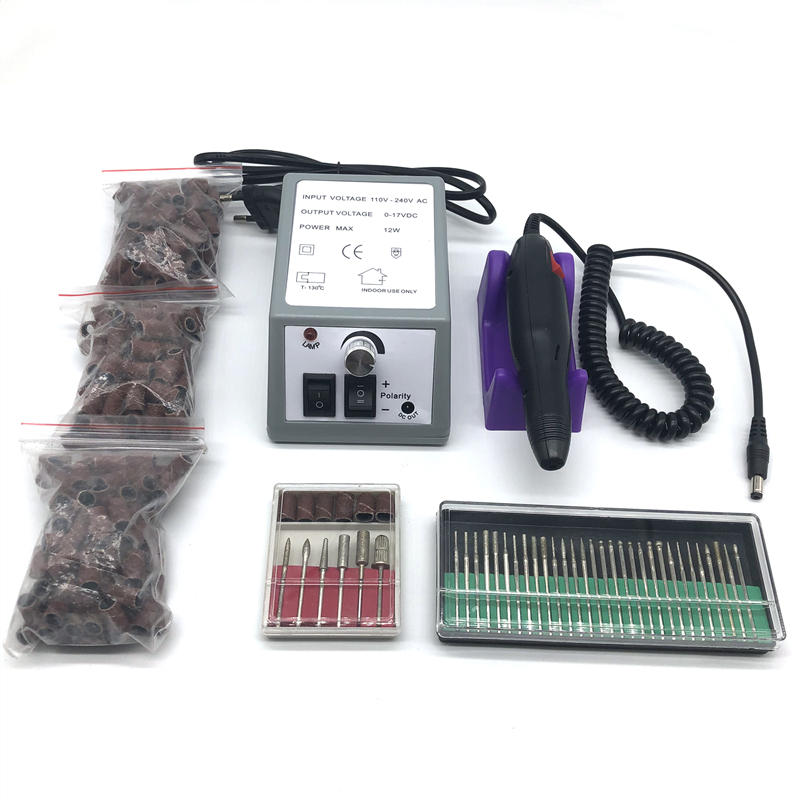 

Professional Electric Nail Drill Machine Manicure Machine 20000RPM Nail Art File Ceramic Drill Bits 300pcs Sanding