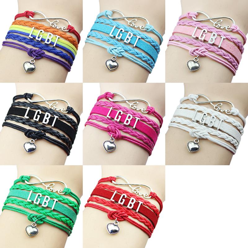 au Choix Coloré Arc-En-Ciel Bracelet Gay Pride Festival Amitié Lesbienne