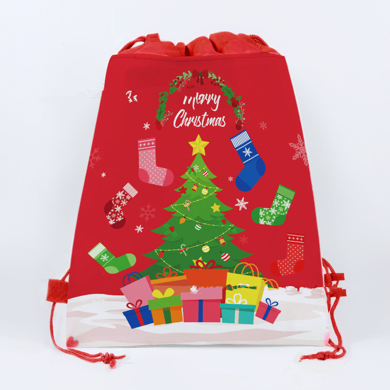 

1pcs Christmas Tree Christmas Gift Bags Lot Santa Claus Gift Bags Xmas Candy Bag Merry 2021 New year Favors