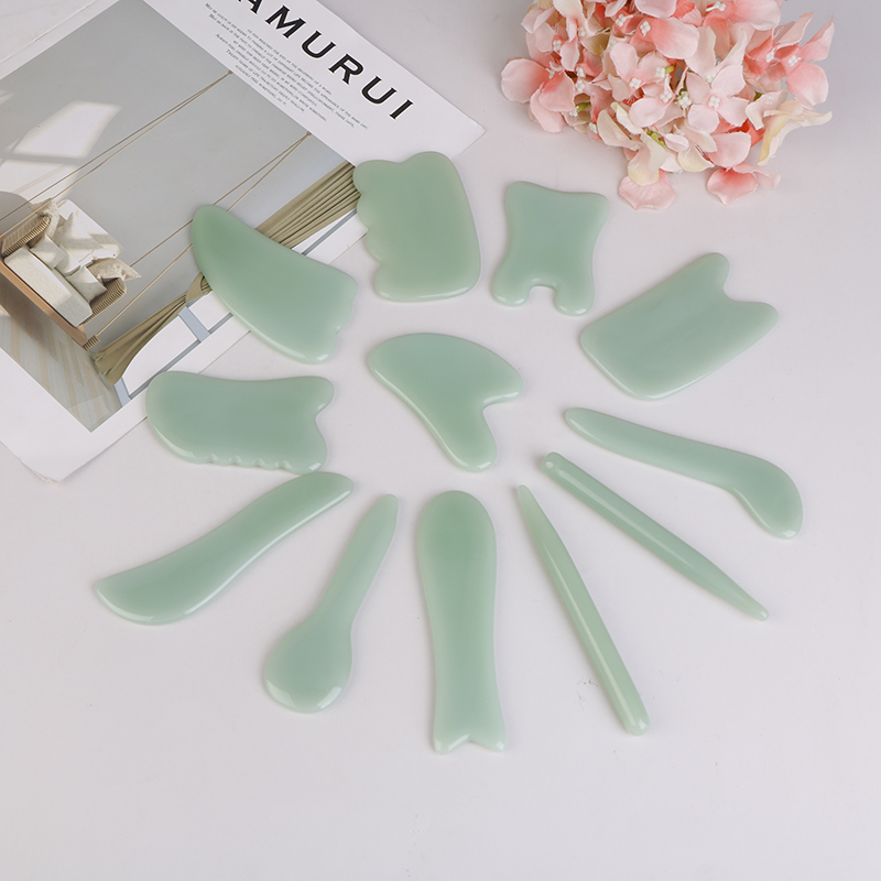 

Natural Jade Scraping Board Massager Relaxation Pressure Therapy Scraper Health Care Beauty Massage Tool For Face Body