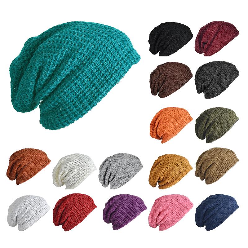 

Mens Slouchy Long Beanie Knit Cap for Summer Winter Oversize black