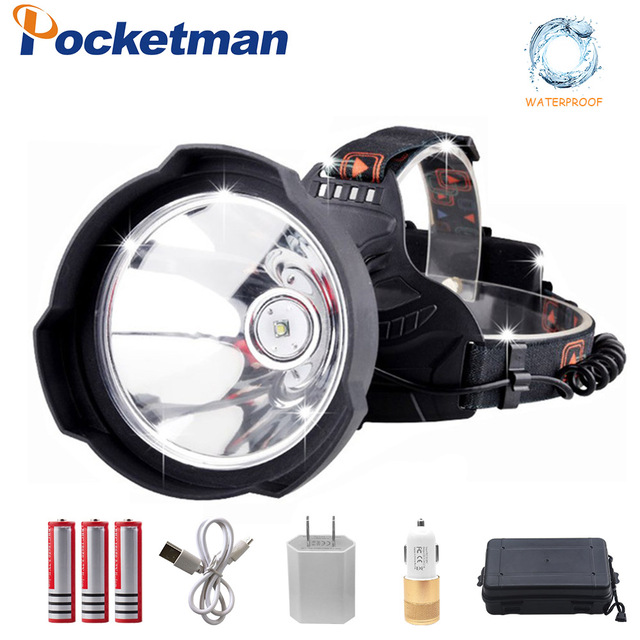 

LED headlamp 35000 Lumens Headlight Super Bright LED USB Rechargeable Hardhat Light,Hard Hat Head Lamp Powerful use 18650