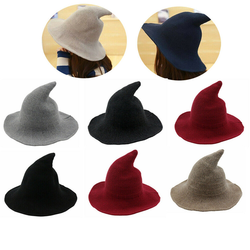 

Modern Witch Hat Made From High Quality Sheep Wool Halloween Party Witch Hats