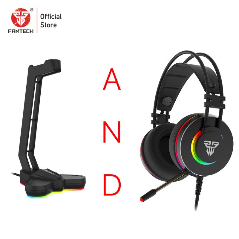

FANTECH RGB Earphone rack And Gaming Headphones 7.1 Surround Sound With Microphone For Game Player