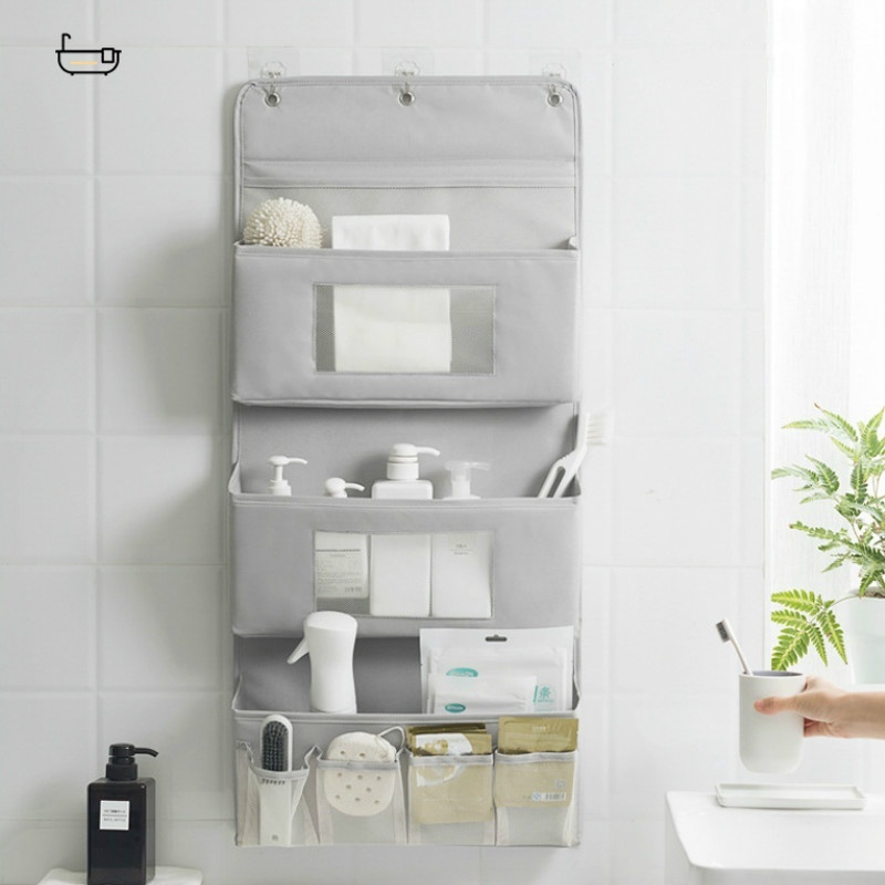 

Creative Storage Bag Hanging Bag Wall Hanging Door Multi-layer Fabric Pocket Finishing Dormitory Storage Debris