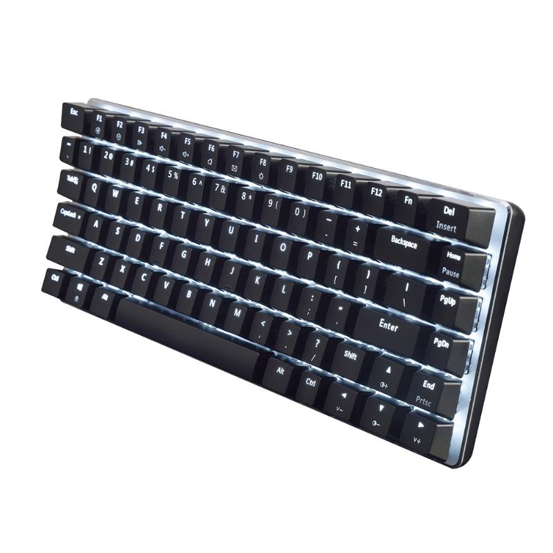 

Anti Interference Mechanical Keyboard Office Plug And Play Ergonomic RGB Backlight Desktop Laptop Wired Non Slip 82 Keys Metal