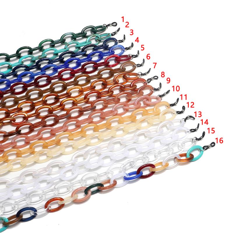 

16 Color Geometric Acrylic Reading Glasses Chain for Women Fashion Sunglasses Chain Straps Cords Neck Lanyard Eyeglasses Rope