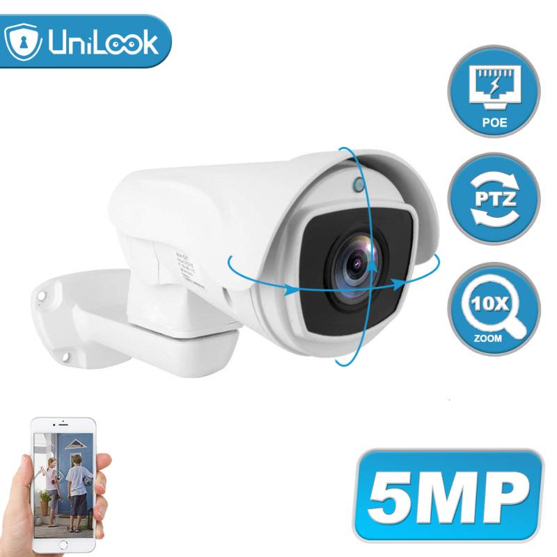 

UniLook 5MP POE PTZ IP Camera 10x Optical Zoom Camera CCTV Security Outdoor Weatherproof IR 80m ONVIF H.265