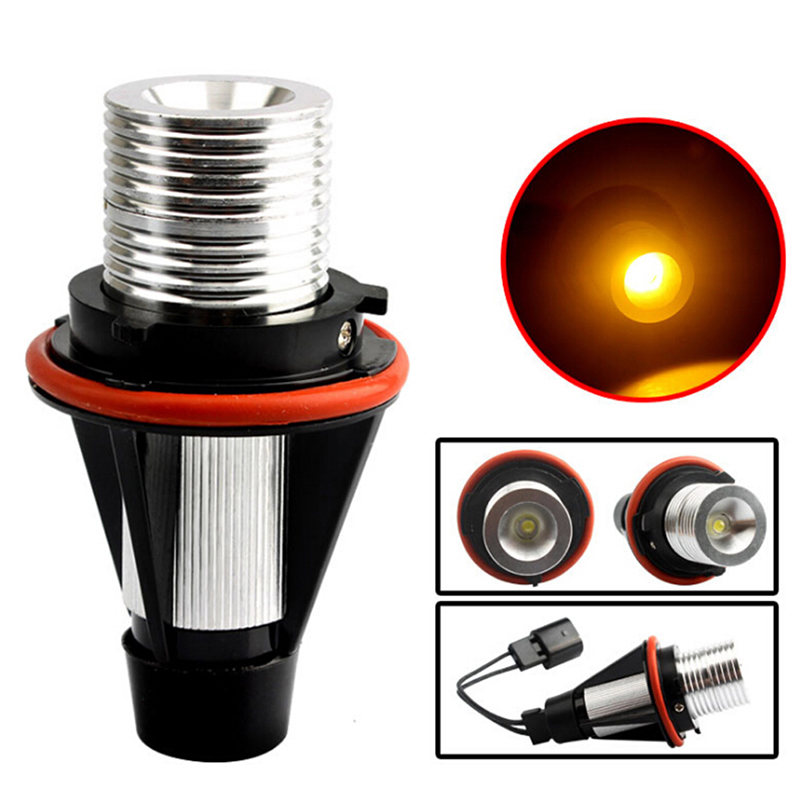 

12V LED Angel Eyes for E39-5W LED Side Marker Light Bulb Canbus White Yellow