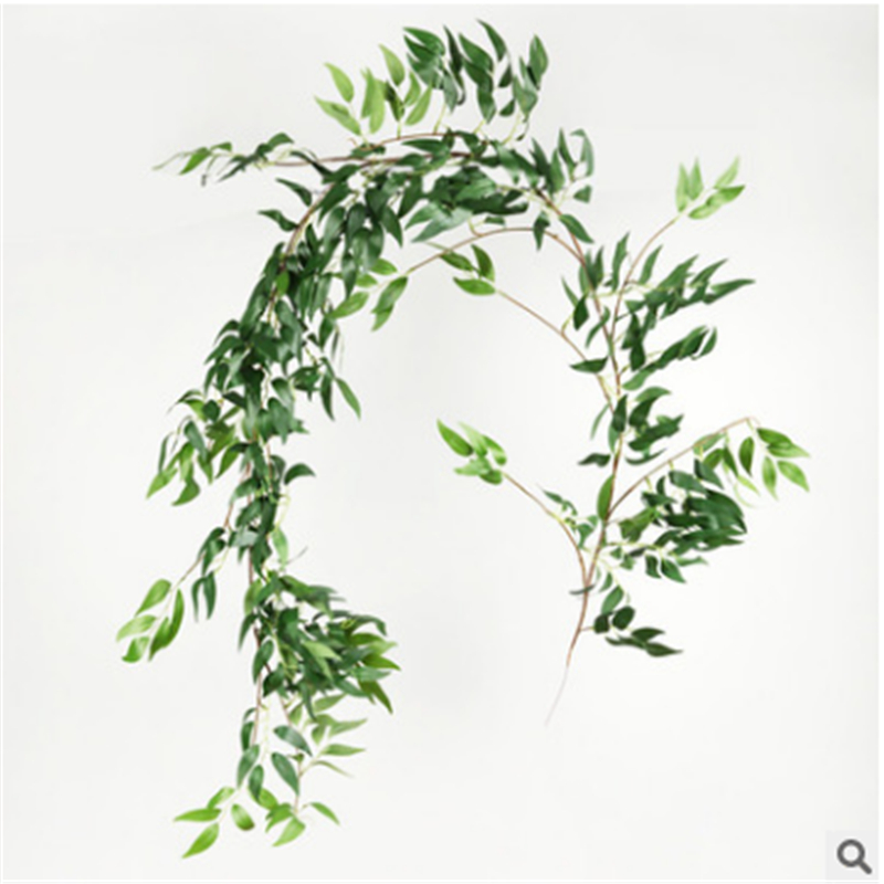 

Hot 2M Silk Artificial Eucalyptus Round Leaf Garland Plants Vine Fake Foliage Flowers Home Decor Artificial Flower Rattan String, B3