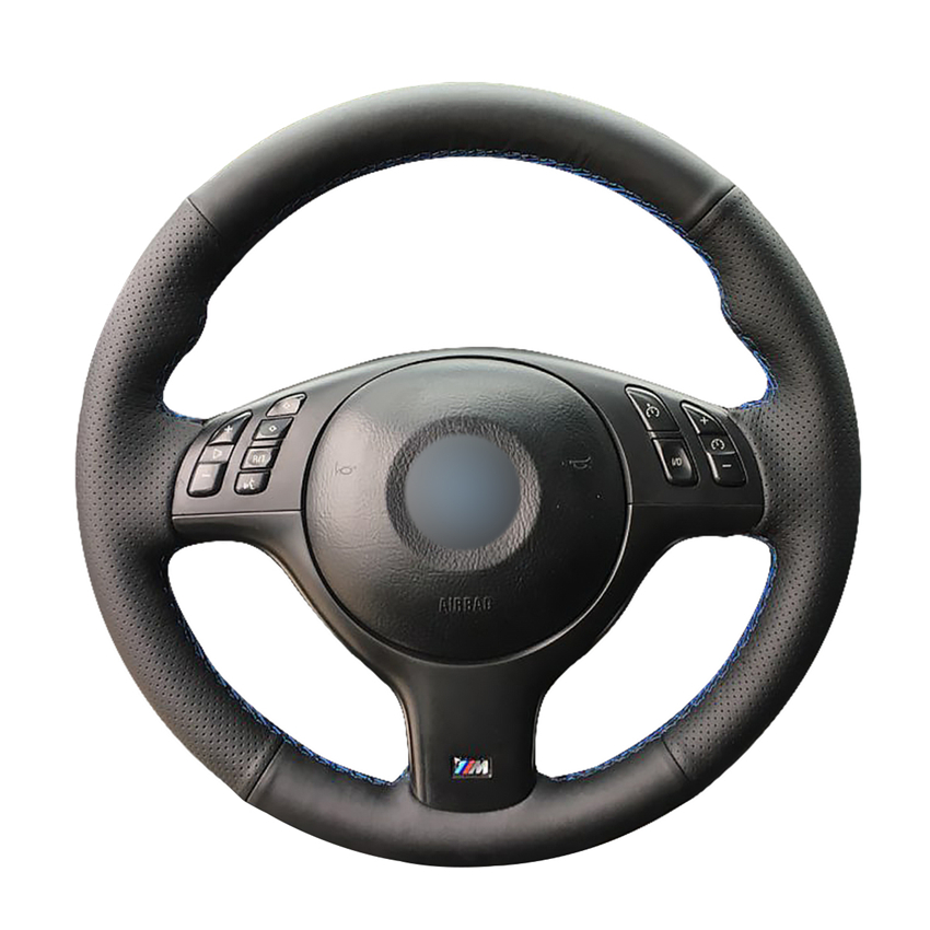 

Hand-stitched Diy Black PU Artificial Leather Car Steering Wheel Cover for BMW E46 E39 330i 540i 525i 530i 330Ci M3 2001-2003