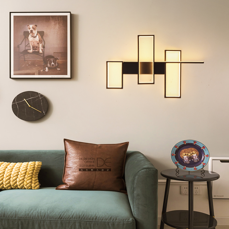 

Modern minimalist modern LED wall lights bedside wall lamp for bedroom corridor living room aisle Matte Black/Gold Color 90-260V