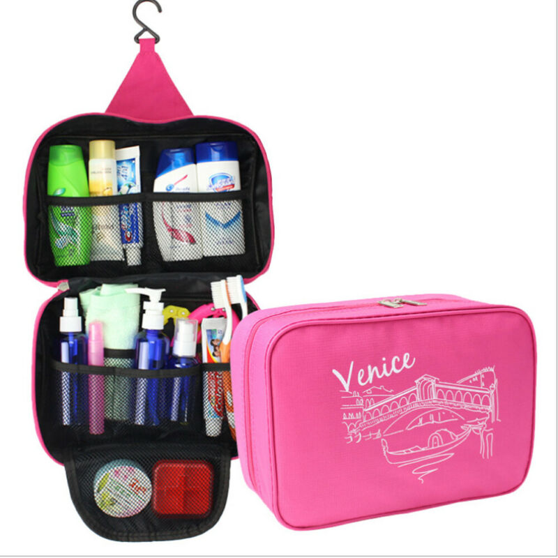 

Waterproof Travel Carry Makeup Bag Toiletry Wash Case Hanging Organizer Storage