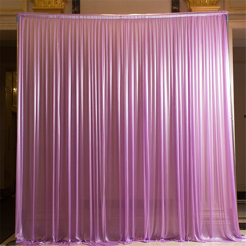 

High Quality Ice Silk Fabric Wedding Backdrop Curtain Swag For Party Banquet Birthday Decoration Stage Background Silk Drape