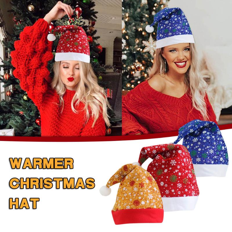 

Christmas Hat Santa Hat Xmas Holiday for Adults Unisex Comfort Cap Costume Party Red Cap Kids Child Christmas 8.26