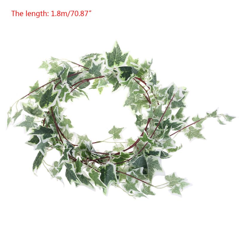 

1.8m Artificial Silk Ivy Simulation Fake Plants Vine Foliage Flowers Home Decor U90A, Gray