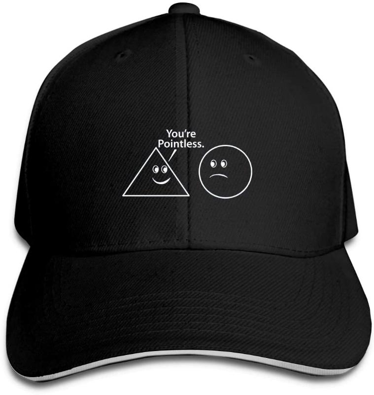 

Zwinz You're Pointless Adult Humor Math Graphic Novelty Sarcastic Funny Baseball Cap Golf Trucker Adjustable Sandwich Hat, Black