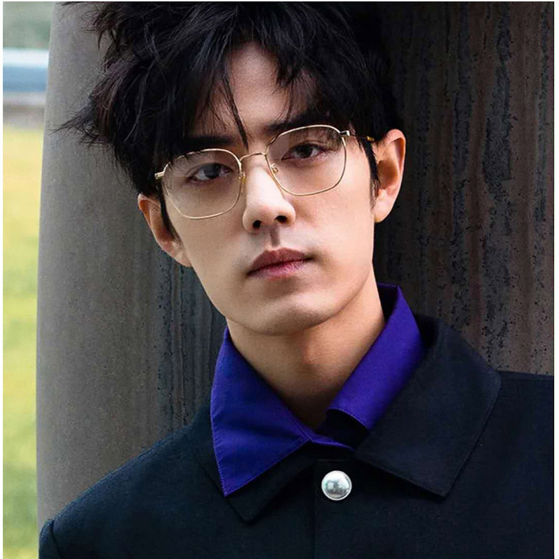 

Classic Computer Glasses for Men Retro Square Metal Frame Anti Blue Light Glasses Blue Light Blocking Gaming