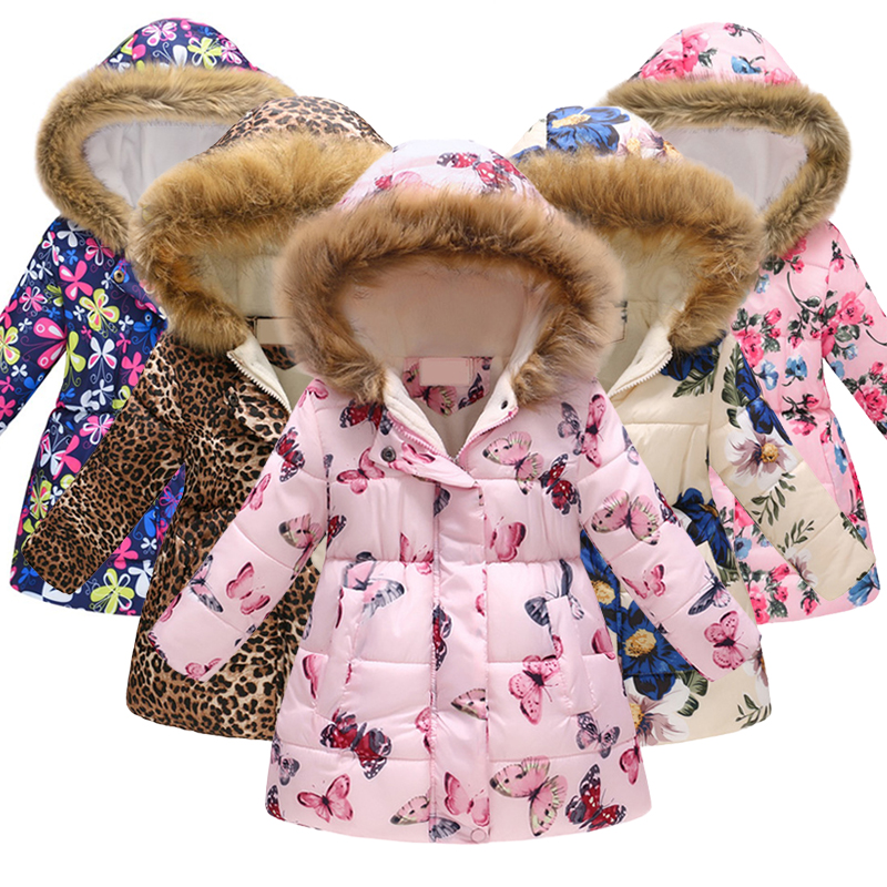 

Winter Children Coat Baby Girl&Boys Warm Jacket Kids Fashion Printed Outerwear Children's Christmas Costume baby winter jacket