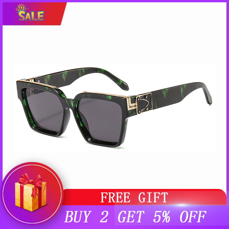 

2020 Oversize Square Sunglasses Women Fashion Retro Gradient Sun Glasses Leopard Big Frame Vintage Eyewear UV400 zonnebril dames