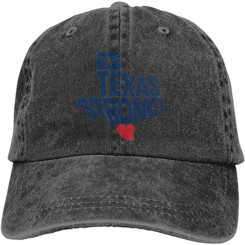 

Texas Strong Unisex Soft Casquette Cap Vintage Adjustable Baseball Caps, Gray