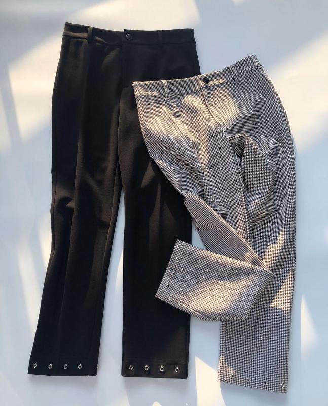 

New Women Casual Pants Slim lady Office Wear Houndstooth Slim Trousers Female Clothes, A houndstooth