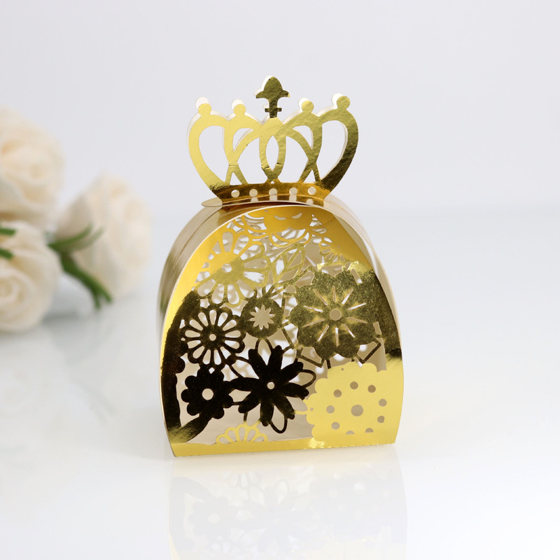 

Crown chocolate box wedding party favors gift box packaging Birthday Party flower for Guests Souvenirs cajas para dulces