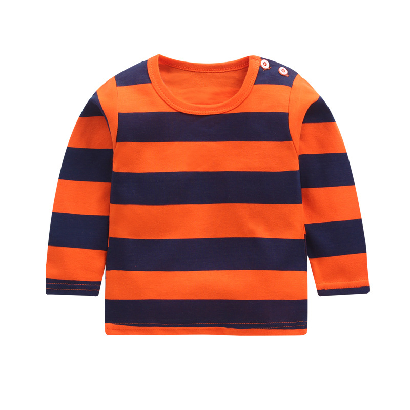 

New Arrivel Striped Baby Girls Cotton Long Sleeve T-shirt 12M-8Year Autumn Children Clothing Blouse Tops Boys Long Sleeve Tops, Blue
