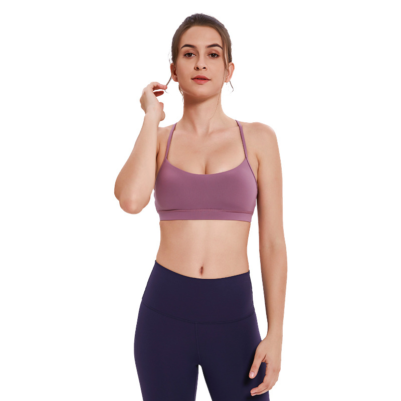 

Celebrity Style Yoga Push-up -Resistant Sports Underwear Female Beauty Back Running Bra Fitness Brassiere /30, White