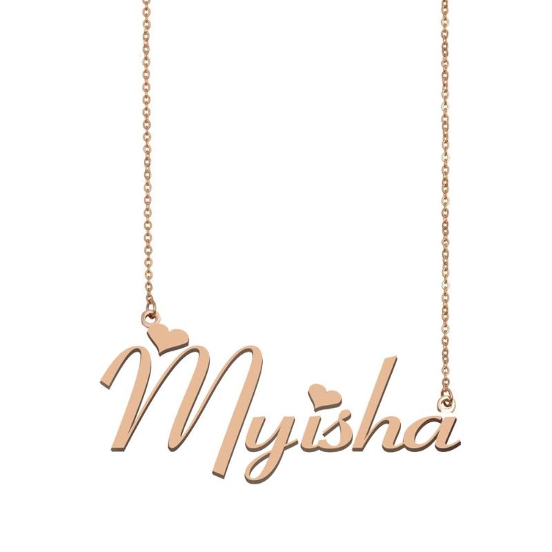 

Myisha Name Necklace , Custom Name Necklace for Women Girls Best Friends Birthday Wedding Christmas Mother Days Gift
