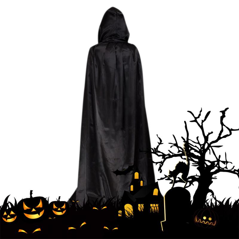 

Halloween Cape Cosplay Costume Hooded Cloak Vampires Witches Robe Black Halloween Creative gifts
