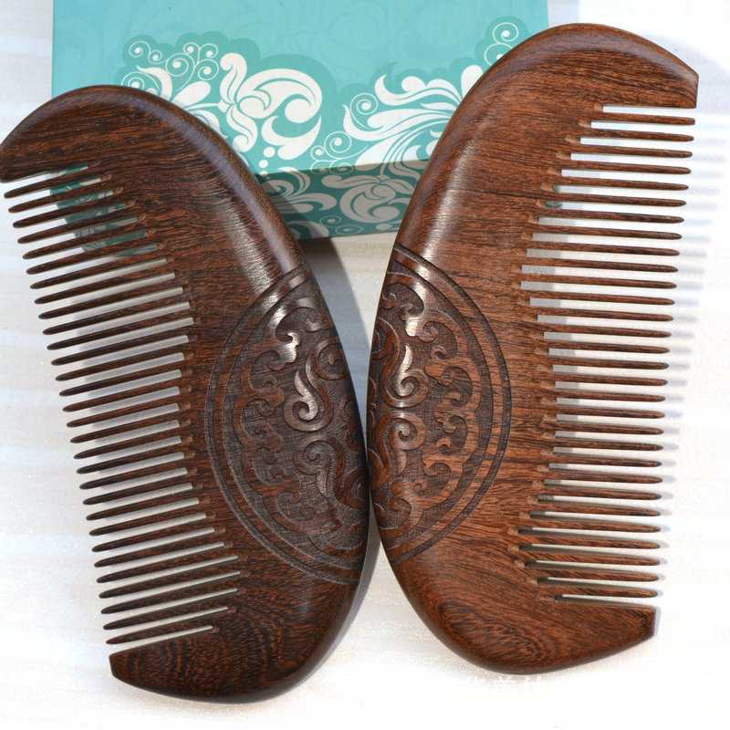 

Pocket Comb Sandalwood Green Natural Super Narrow Dent Wood Combs Static Lice Beard Comb Hairstyle