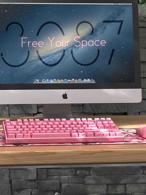 

Akko 3087 cherry axis mechanical keyboard pbt side engraved 87-key mechanical keyboard