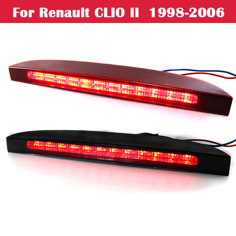 

Car Rear High Third Brake Stop Light Red/Black LED 3rd Third Brake Light For CLIO II 1998-2006, As pic
