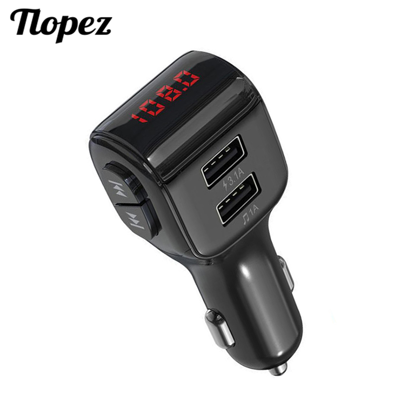 

Bluetooth 5.0 Handsfree Car MP3 Player Bluetooth Car Kit FM Transmitter Wireless 3.1A Dual USB Charger Support TF Card 32GB