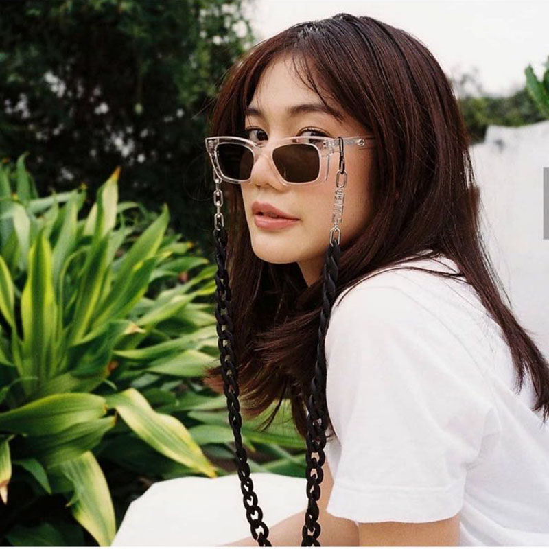 

Fashion hip-hop thick black chain women sunglass chain trending eyewear accessories