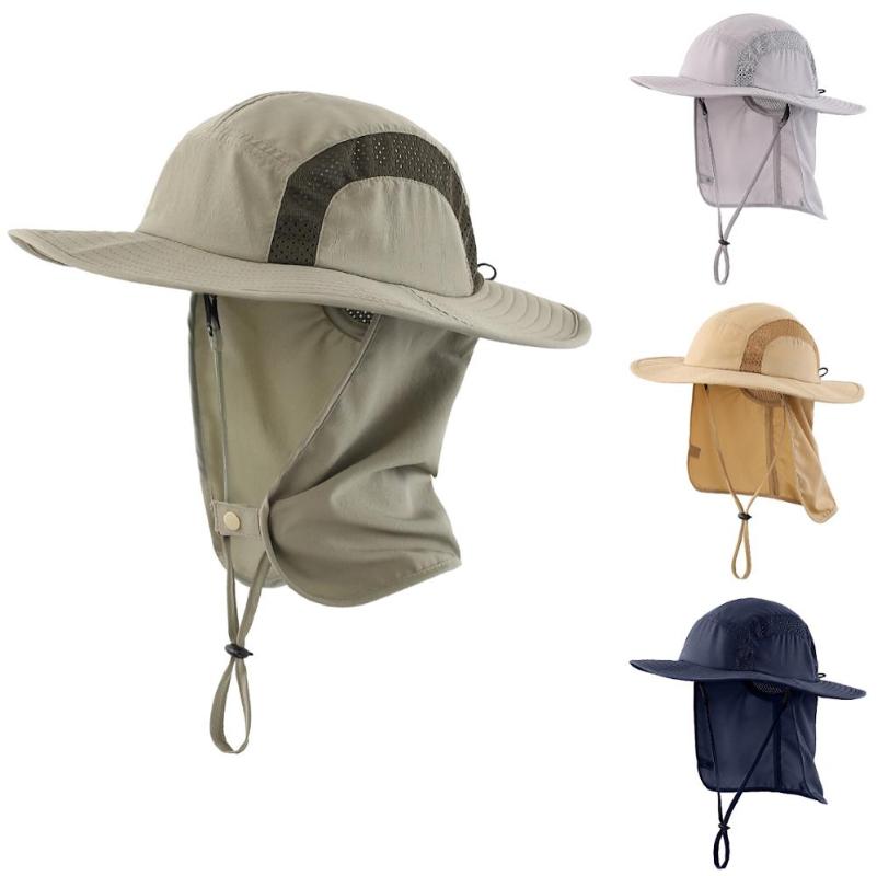 

Connectyle Kids Safari Hat UPF 50+ Sun Visor Protective Cap Boys Bucket Hat with Flap, Khaki