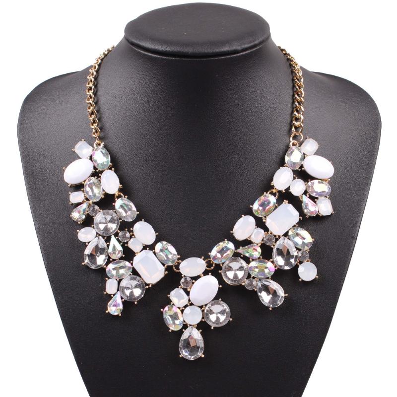 

2020 New Arrival Design Fashion Brand Chain Necklace Acrylic Crystal Statement Necklace for Women Jewelry Wholesale