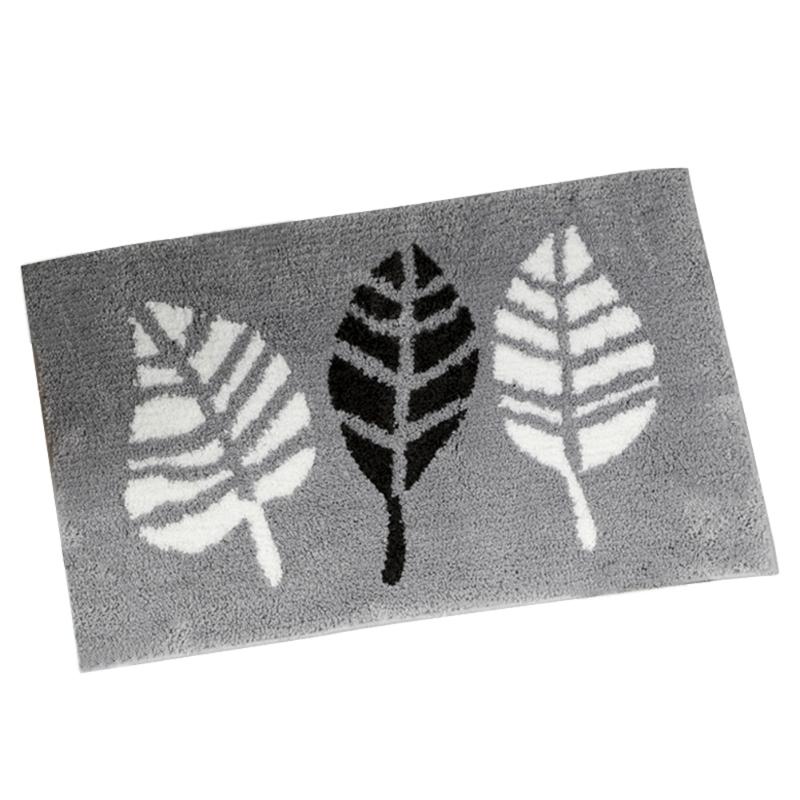 

40 x 60 cm Home Casual Doormat Non-slip Thicken Leaves Cobblestones Pattern High Traffic Fiber Welcome Bathroom mat