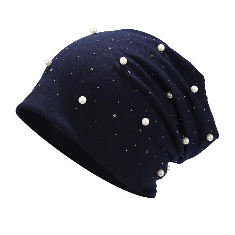 

Beanie/Skull Caps Women Pure Color Wild Pearl Hat Warm Casual Personality Sports Temperament Skullies Beanies Fall Winter Simple S, Gy