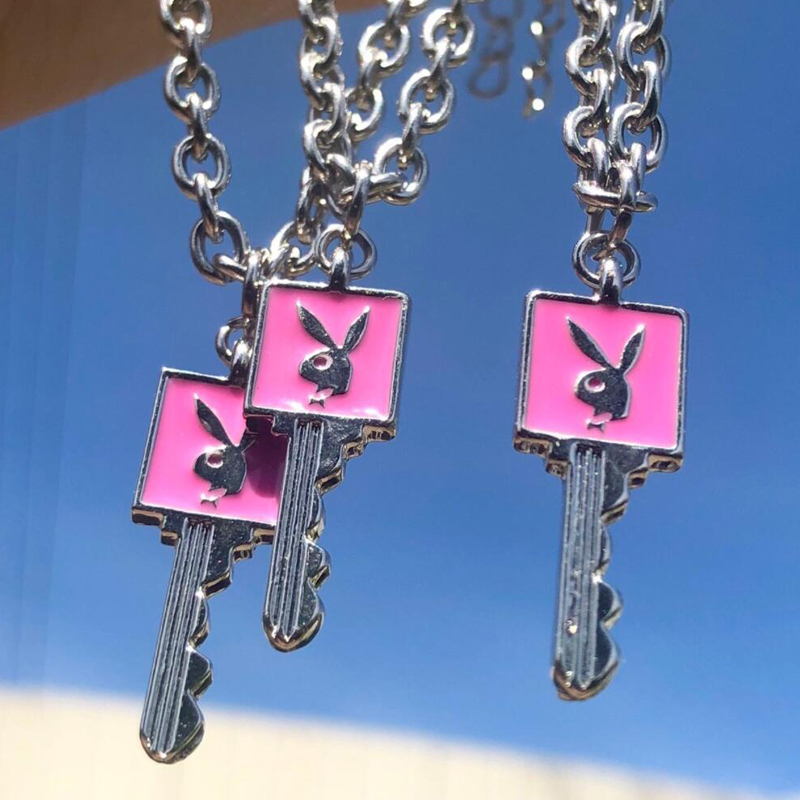 

Harajuku Punk Cool Girls Key Choker Necklace Women Stainless Steel Pendant Necklace Unisex Lovers Hip Hop Gothic Collares