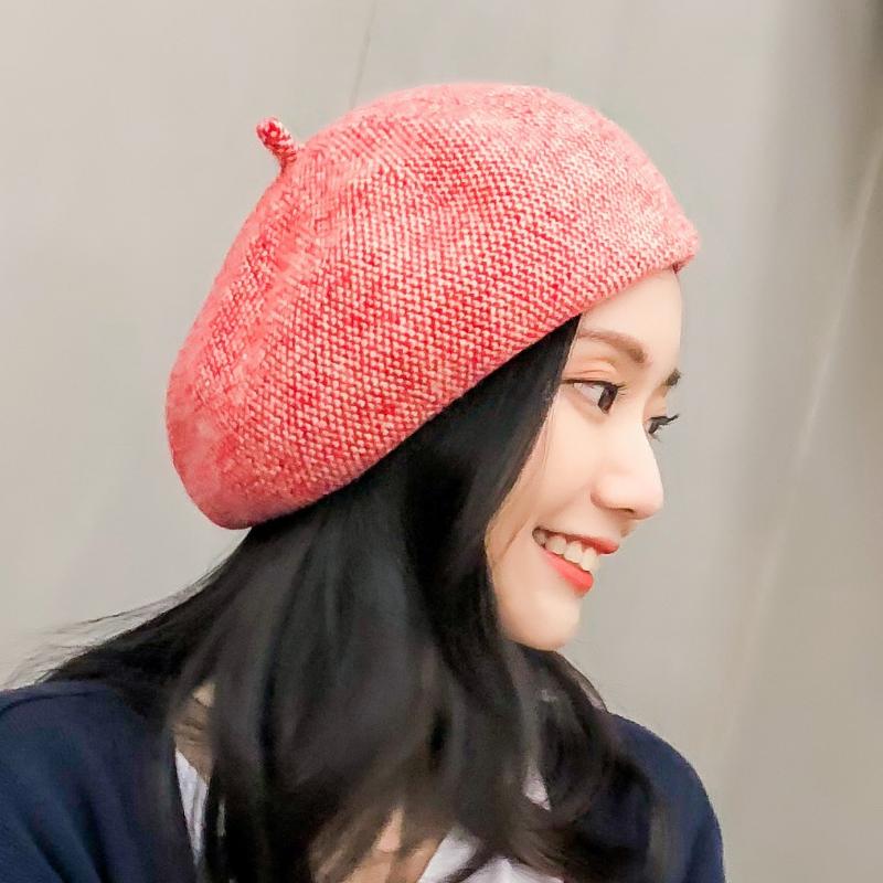

Warm Winter Beret French Artist Hat Ski Cap Hat Newest Arrivals Fashion Hot Womens Sweet Solid, Black