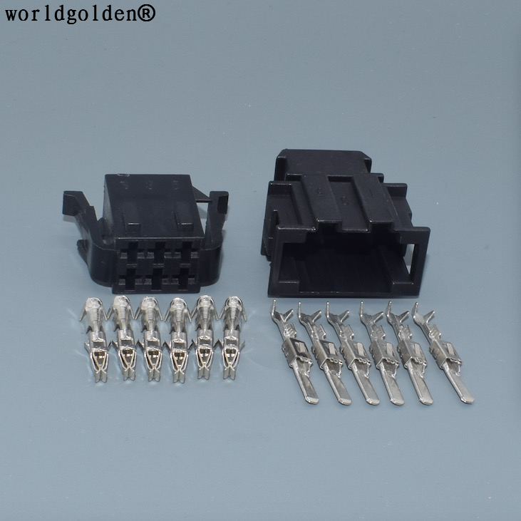 

shhworldsea 6 Pin 1-929621-1 1-929627-1 Female Male Electrical Housing Plug Wire Harness Auto Connector car