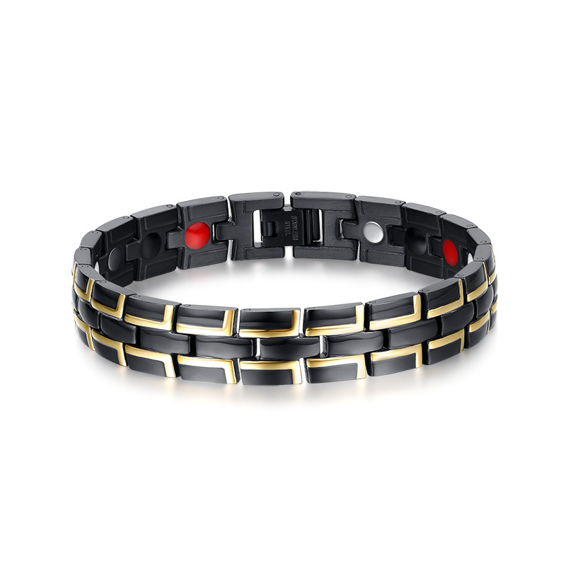 

Hot sale Drop Shipping Mens 316L Stainless Steel Germanium Balance Energy Care Magnetic Power Health Bracelets Bangles