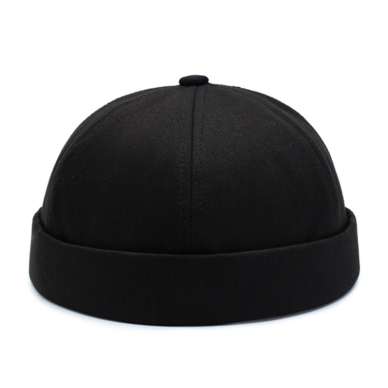 

Ball Caps Vintage Dome Hat Mens Warm Velvet Beanies For Men Retro Crimping Brimless Skull Autumn Casual Hip Hop Cap Gorro, Orange