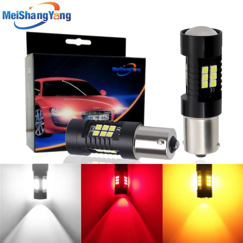 

2Pcs 1156 BA15S Led Bulb P21W Led R5W 21 3030SMD Auto Light Bulbs Reverse Lamp White Yellow Amber Red 12V Car Turn Signal Light, As pic