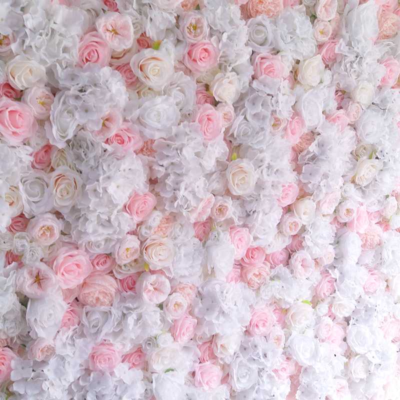 

SPR baby pink lovely 3D high quality Artificial wedding occasion flower wall background arrangement flowers decorations, Style a